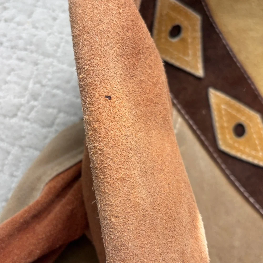 Vintage multicolored suede jacket by suburban international - Picture 7 of 9